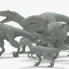 Collection of Raptor 3D Models Rigged Basemesh 3D Model Creature Guard 38