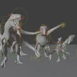 Raptor 3D Model Rigged Basemesh_(16)
