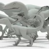 Collection of Raptor 3D Models Rigged Basemesh 3D Model Creature Guard 44