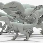 Raptor 3D Model Rigged Basemesh_(19)