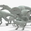 Collection of Raptor 3D Models Rigged Basemesh 3D Model Creature Guard 27