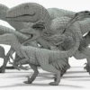Collection of Raptor 3D Models Rigged Basemesh 3D Model Creature Guard 45