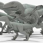 Raptor 3D Model Rigged Basemesh_(20)