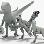 Raptor 3D Model Rigged Basemesh_(21)