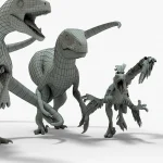 Raptor 3D Model Rigged Basemesh_(24)