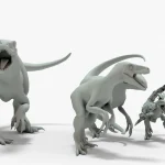 Raptor 3D Model Rigged Basemesh_(25)