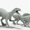 Collection of Raptor 3D Models Rigged Basemesh 3D Model Creature Guard 29