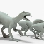 Raptor 3D Model Rigged Basemesh_(4)