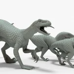 Raptor 3D Model Rigged Basemesh_(5)