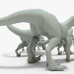 Raptor 3D Model Rigged Basemesh_(6)