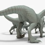 Raptor 3D Model Rigged Basemesh_(7)