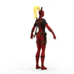 Deadpool Lady 3d model_(4)