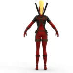 Deadpool Lady 3d model_(5)