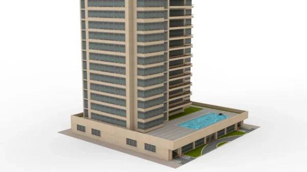 High Rise Apartment Building 3D Model Free Download 3D Model Creature Guard 7