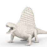 Realistic Dimetrodon 3d model_(9)