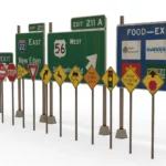 Sign Board 3d model_(3)