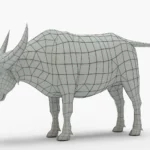 Wild Buffalo 3D Model_(10)