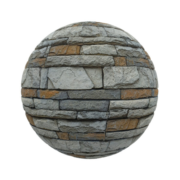 Grey And Orange Stone Bricks PBR Texture Free Download PBR Creature Guard