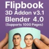 Realistic Flipbook 3D Addon v3.1 β Blender 4.0