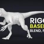 Atrociraptor Rigged Basemesh 3D Model