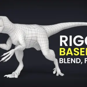 Atrociraptor Rigged Basemesh 3D Model